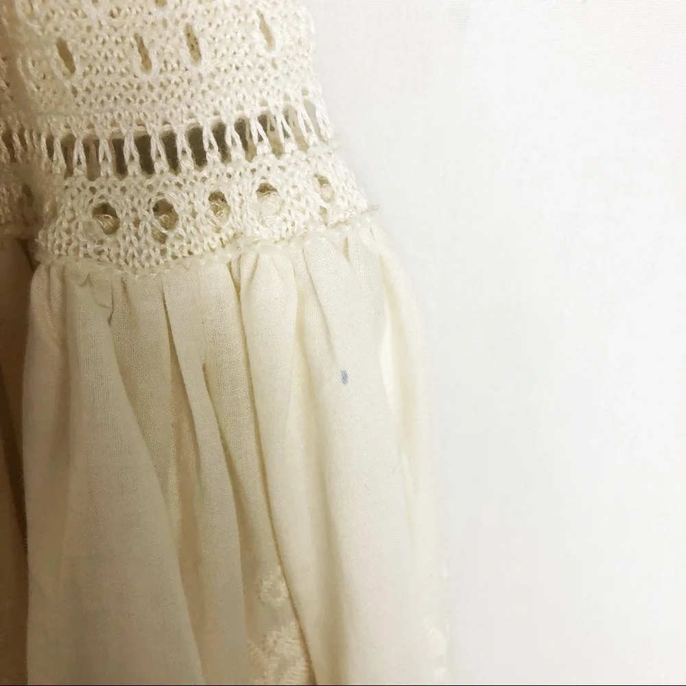 Free People Once Upon a Time Crochet Top | Ivory | Size XS